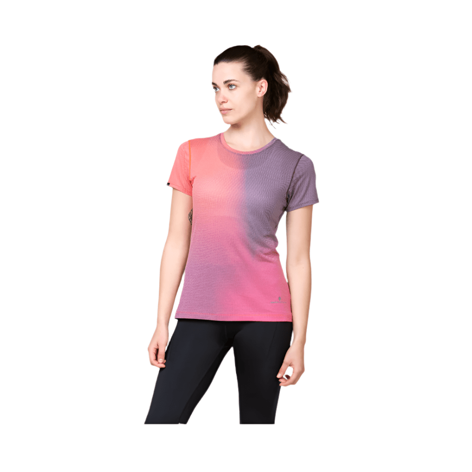 Ronhill Women's Tech Golden Hour Tee in Damson/Sunset Merge SS25