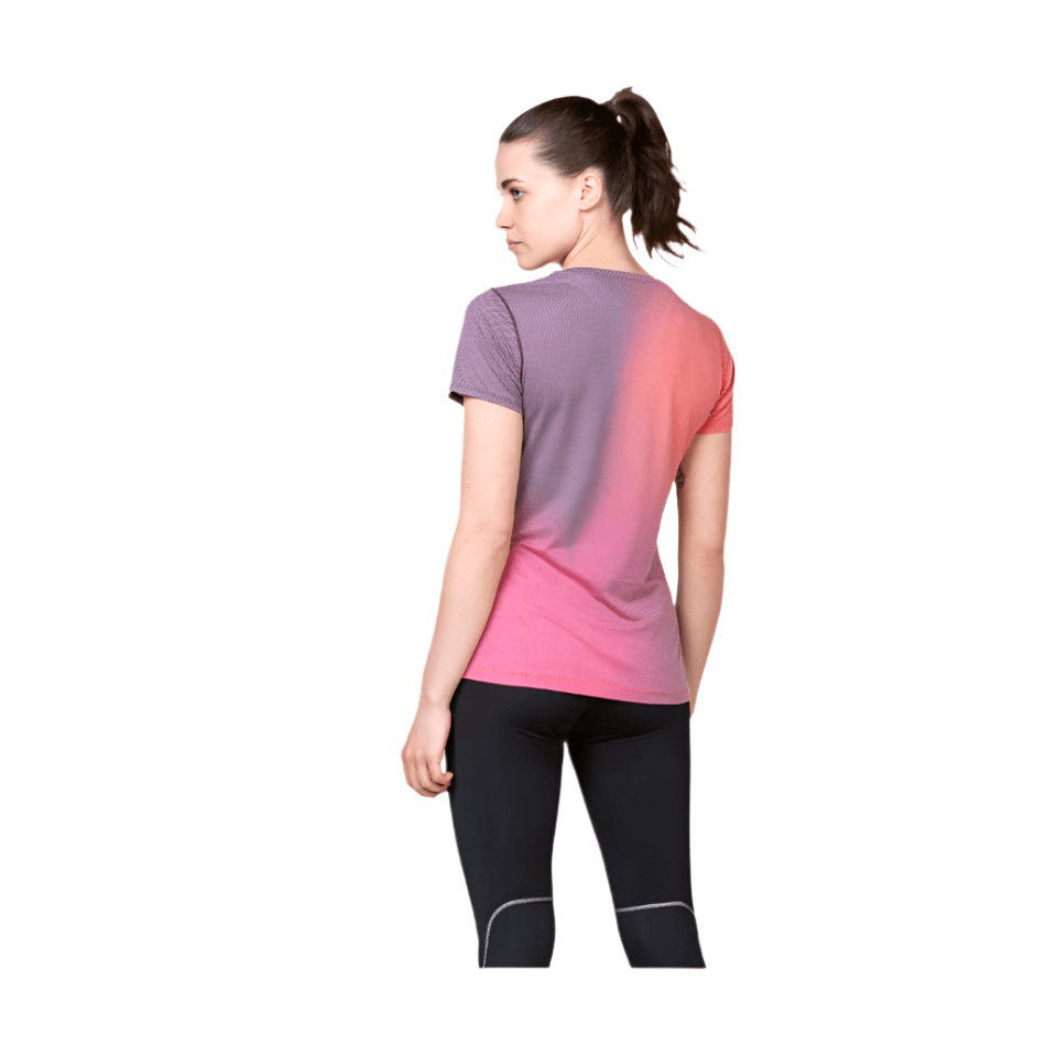 Ronhill Women's Tech Golden Hour Tee in Damson/Sunset Merge SS25