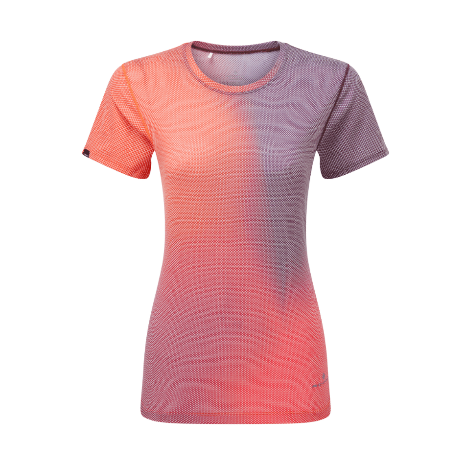 Ronhill Women's Tech Golden Hour Tee in Damson/Sunset Merge SS25